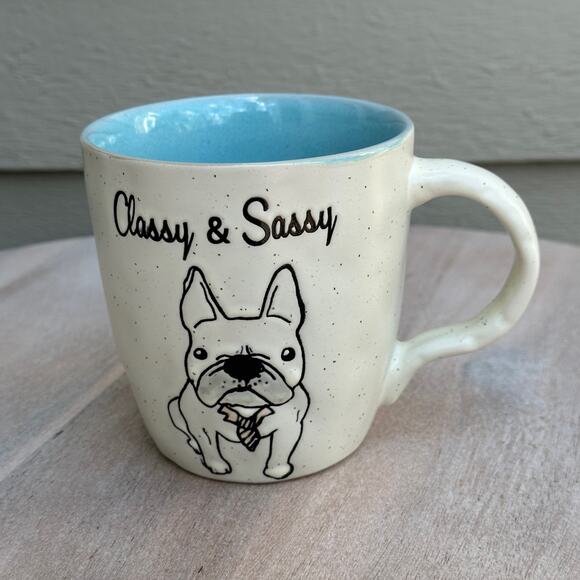 Large Coffee Mug Classy & Sassy French Kisses Series. Frenchie With Necktie New - Picture 7 of 11